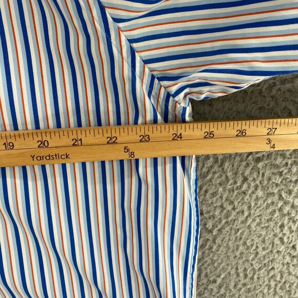 Tommy Bahama Shirt Mens Extra Large Blue Striped Button Collared Long Sleeves - Picture 9 of 11